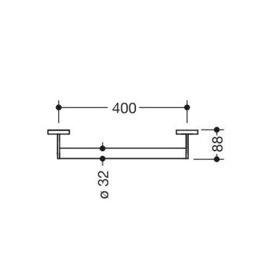 HEWI Metallic 40cm Support Rail - Brushed Brass